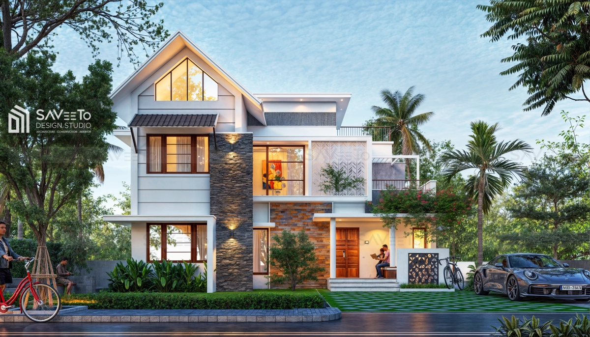 Mr. Dennis's Residence — Modern Traditional Home in Chellanam