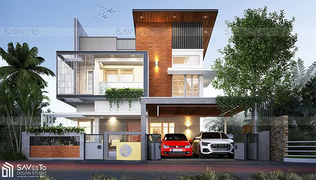 Mr. Ansari's Villa — Modern Box Villa in Kalamassery
