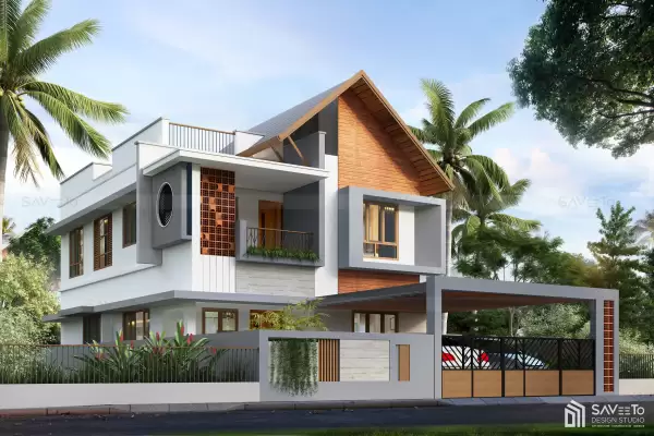 Modern Family Home in Tripunithura, Kerala | Saveeto Architects